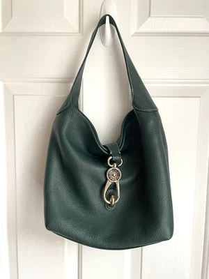Bolso Hobo Dooney & Bourke Samba Dorado DB Logo Lock Sac Cuero Verde Esmeralda Foto 1 de 4