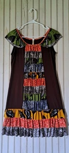 Ladies Uncle Frank Dress Small Vintage Coloring Layered Ruffling Fall Event S - Picture 1 of 10