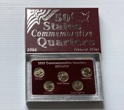 50 States Commemorative Quarters Mint Set of 5 Coins, 2006, Denver - Image 1 of 3