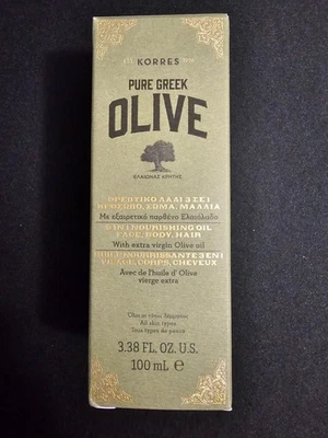 Aceite nutritivo Korres de oliva griego puro 3 en 1. Cara, cuerpo, cabello 100 ml/3,38 fl oz Foto 1 de 4