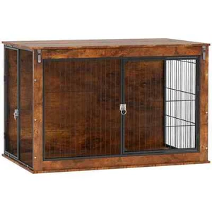 Dog Crate Furniture with Flip-up Top, 2 Doors, for Extra Large Dogs, 118 - Picture 1 of 12