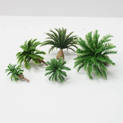 30PC Tropical Green Plants HO/OO Scale Mixed Coconut Trees Scenery Diorama - Image 1 of 4