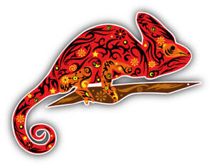 Flamy Chameleon Car Bumper Sticker Decal - ''SIZES''