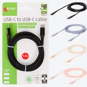 USB C Auf USB C Schnell-Ladekabel Datenkabel Handy für Samsung Xiaomi iPhone - Picture 1 of 7