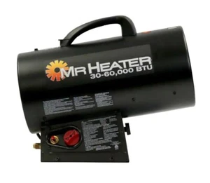 Mr. Heater MH60QFAV 60000BTU Tragbarer Propan-Zwangslufterhitzer - Schwarz - Bild 1 von 7