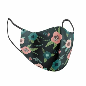 Adult Unisex Adjustable Reusable High Quality Floral Patter Print PPE Face Mask - Picture 1 of 12