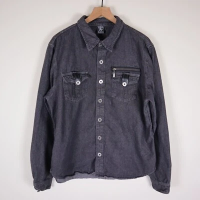 Chaqueta Vaquera Avirex Años 90 Y2K Desteñida Negra Adulto XL 24x28 Foto 1 de 4