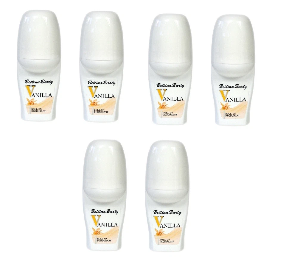 Bettina Barty Vanilla Roll On Deodorant 6 Stück je 50 ml Angebot ! OVP