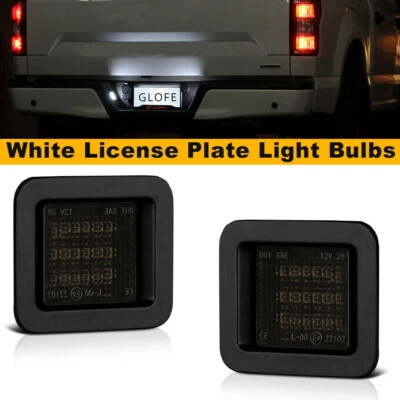 For Ford F150 2015-2023 LED Smoke License Plate Light Bulbs Rear Assembly Lamps - Image 1 of 4