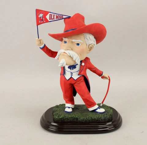 College Treasures Ole Miss Colonel Reb Cheering Mascot Figurine w/Base 9" Large! Cover