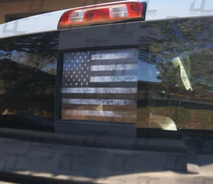 (2015-2018) Silverado /Sierra American Flag Rear Window See Through Accent Decal - Picture 1 of 8