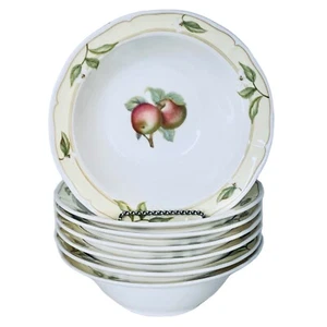 7 Noritake Homecraft FRUIT CANYON 9234 Apples Rim Soup Cereal Bowl Set - Picture 1 of 9