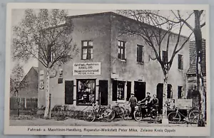 Cartolina Zelasno Circolo Oppeln bicicletta e macchine - trama Peter Mika 1920 circa - Foto 1 di 6