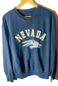 Colosseum Men's Nevada Wolf Pack Tide Drive Crew, Navy, Large - Picture 1 of 6