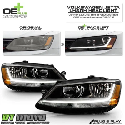 [Actualización estilo LED DRL Facelift 2017] Se ajustan a faros izquierda+derecha VW Jetta 2011-18 Foto 1 de 4