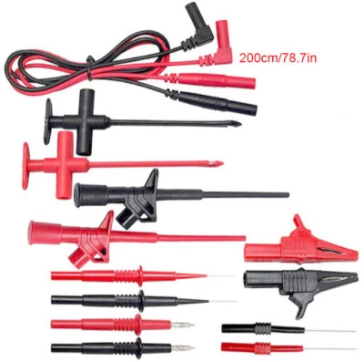 14-in-1 car Test Hook Probe Multimeter pen Insulated Piercing 200cm/78.7in Cable - Photo 1/4