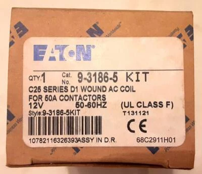 EATON 9-3186-5. DC Wound AC Coil. 12V. NEW in box. Free Shipping - Image 1 of 4