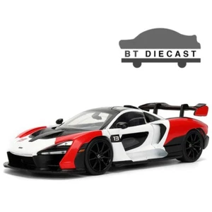 JADA HYPER SPEC MCLAREN SENNA 1/24 DIECAST CARBON HOOD RED / WHITE 36370 - Picture 1 of 6