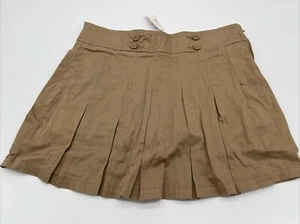 The Children’s Place Girls Size 14 Plus Tan Pleated Uniform Skirt Skorts NEW - Picture 1 of 11