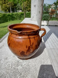 Antica Pentola Brocca inTerracotta Smaltata - Foto 1 di 8