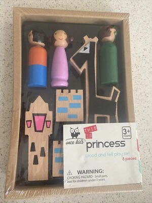 Once Kids 'This Is Princess' Wood And Felt Play Set *NIP* 8 Pieces Ages 3+ - Image 1 of 2
