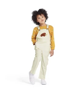 Christian Robinson Bib Overalls pants Cream Wooly Mammoth Size 4t - Picture 1 of 7