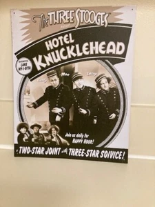 Three Stooges, Hotel Knucklehead metal sign - Picture 1 of 1