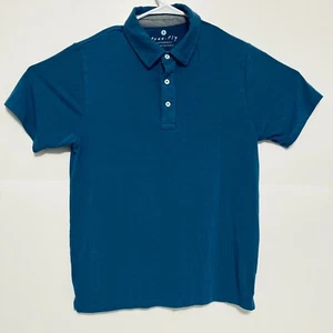 FREE-FLY Mens Short Sleeve Performance Bamboo Polo Shirt Blue Size Small FreeFly - Bild 1 von 7