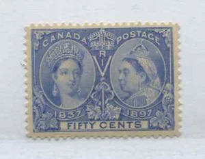 1897 QV Jubilee 50 cents mint o.g. very lightly hinged - Picture 1 of 1