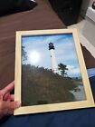 8X10 Wooden Frame with Light House Photo