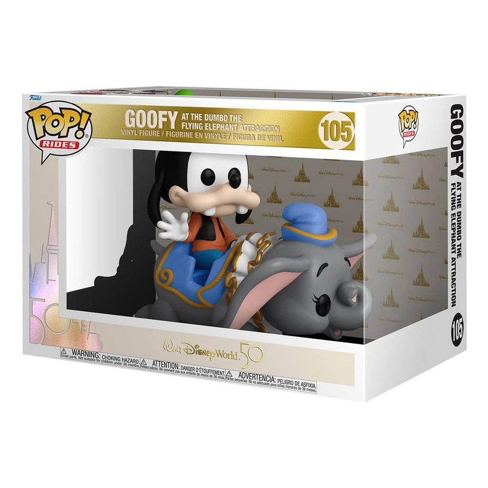 Disney 50 Aniversario Dumbo Con Goofy Pop Rides #105 Figura Vinilo Funko Foto 1 de 1