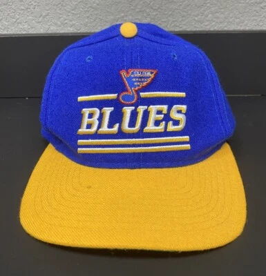 Vintage St. Louis Blues NHL Hockey Wool Starter Double Bar SnapBack Hat Cap - Image 1 of 4