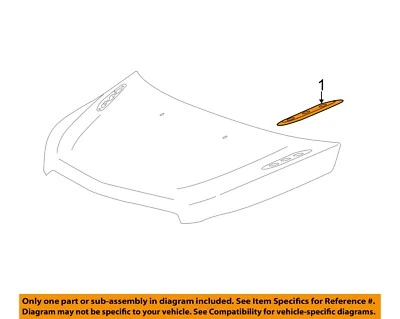Buick GM OEM 13-16 Enclave Hood-Molding Right 23142431 - Изображение 1 из 2