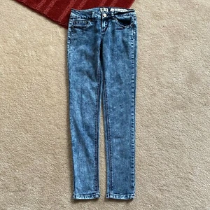 Indigo Rein Forever Juniors 3 Acid Wash Skinny Denim Jeans Actual W 26 x I 29 - Picture 1 of 9