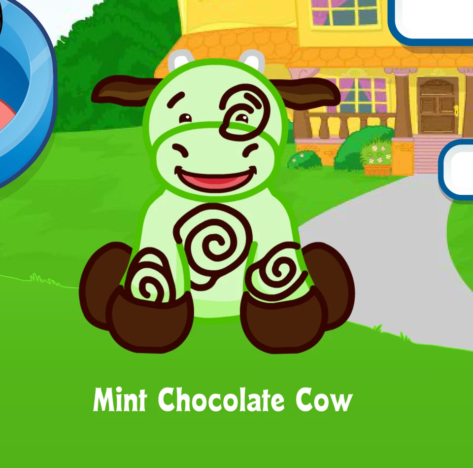 Webkinz Mint Chocolate Cow Virtual PET Adoption Code Only Messaged Webkinz Moo ! - Image 1 of 1