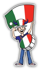 Italy Flag Sport Fan Car Bumper Sticker Decal ''SIZES'' - Picture 1 of 1