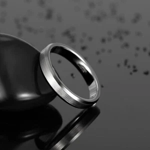 4mm Tungsten Brushed Wedding Ring for Men Simple Engagement Band for Men 4-13 - Picture 1 of 5