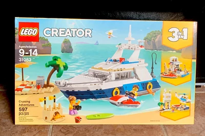 Lego Creater 31083 Building Set NEW 3 in 1 Cruising Adventures Beach 597 Pieces - Image 1 of 4