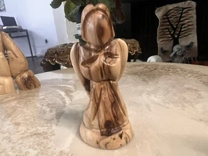 Hand Carved Praying Angel from Bethlehem Olive Wood Christmas Holy Land4" Rare - Picture 1 of 3