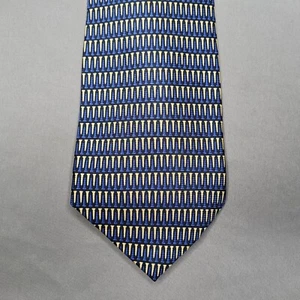 VINTAGE Vicky Davis Tie Blue Yellow Tee Time Golf Tees All Silk Korea Neck Tie - Picture 1 of 10