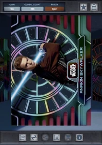 ANAKIN SKYWALKER EPIC RED FANTASTEK HIGH TEK 24-TOPPS STAR WARS CARD TRADER - Picture 1 of 1