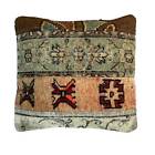 16x16 Vintage Rug Pillow, Patchwork Rug Pillow, Home Decor, Turkey Pillow, Vint