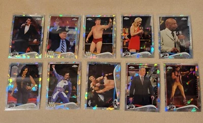 2014 Topps Chrome WWE Atomic Refractor x10 Card Lot 1 - Image 1 of 2