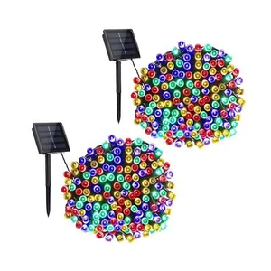 Toodour Solar Christmas Lights, 2 Packs 72ft 200 LED 8 Modes Solar String Lig... - Picture 1 of 7