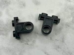 Lego Parts (2) ~ Black Technic, Pin Connector Plate w One Hole ~ No 32529 - Picture 1 of 1