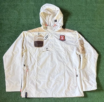 Chaqueta cortavientos Lifted Research Group LRG Anorak para hombre XL blanca con capucha nueva con etiquetas Foto 1 de 4