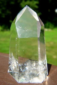 Lemurian Quartz Channeling Crystal with Phantom and Rainbows Polished - Picture 1 of 8