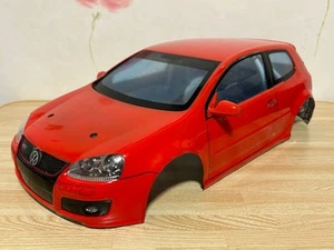 Tamiya 1/10 Vw Golf Gti Red Rc Car Body Shell Polycarbonate Unpainted Radio - Picture 1 of 6