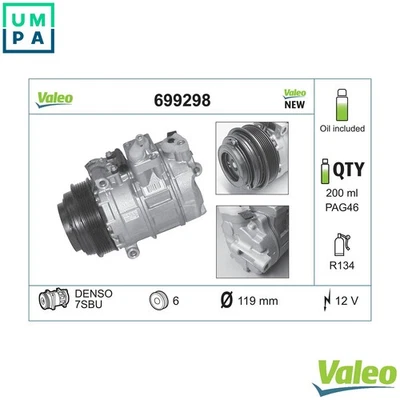 COMPRESSOR AIR CONDITIONING 699298 FOR MERCEDES-BENZ C-CLASS/T-Model/Break 2.1L - Image 1 of 4