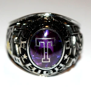 Vintage 1976 ASHFORD High School Class Ring MENS SZ 12 JOHN ROBERTS - Picture 1 of 4